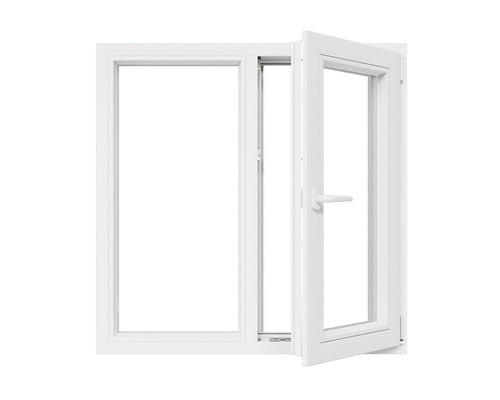 Fereastra PVC Termopan 4 Camere 100x100 cm Alba Fixa Deschidere Dubla Dreapta, Alb