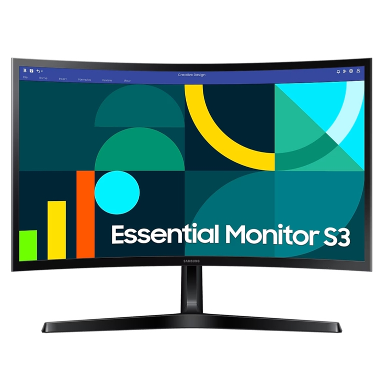 Monitor curbat LED VA Samsung Essential S36GD 24", FHD (1920 x 1080), 100Hz, 4ms, interfata HDMI/D-Sub, mod Eye Saver & Flicker Free, VESA, Negru