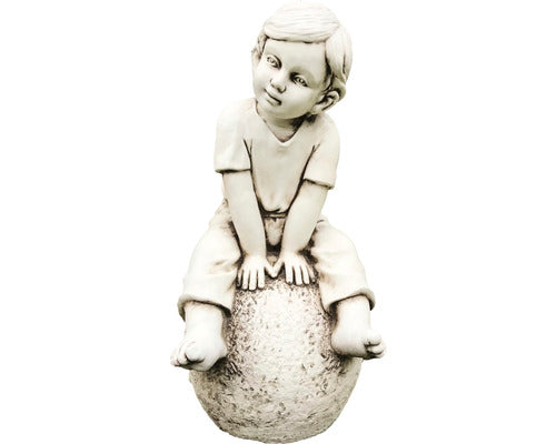 Statuie Baiat Pe Minge 26x25x54 Cm