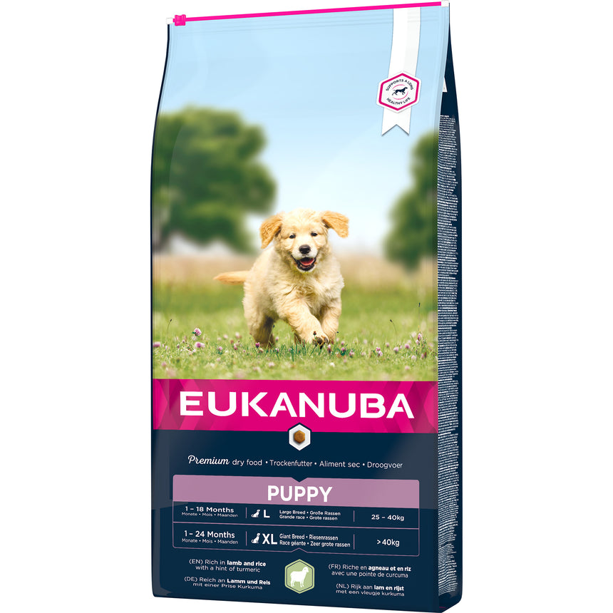 Hrana uscata pentru caini Eukanuba Puppy Junior, Miel si Orez, 12Kg