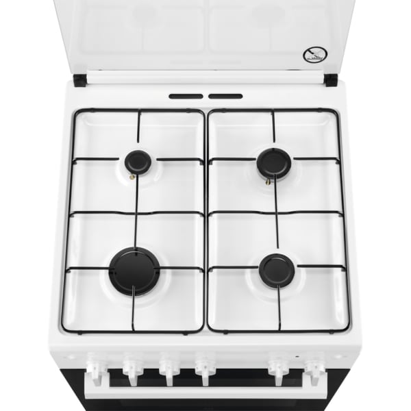 Aragaz ELECTROLUX LKG604002W, 4 Arzatoare, Gaz, L 60 cm, Grill, Rotisor, Alb