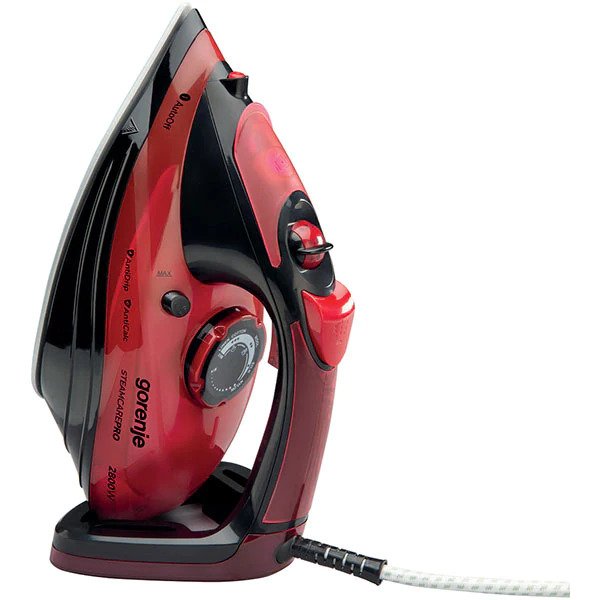Fier de Calcat GORENJE SIH2800BF, 2800W, 100g/min, 350ml, talpa ceramica, Rosu-Negru