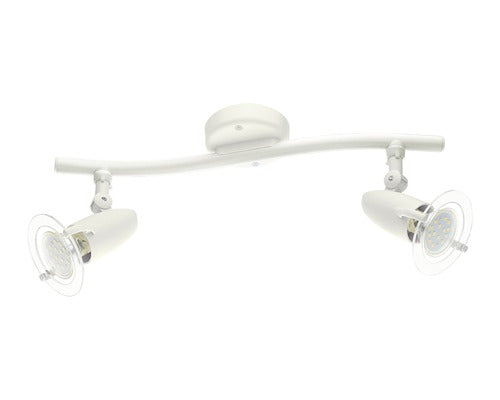 Sina Spoturi Pocket1 Gu10 2x3w, Becuri Led Incluse, Alb