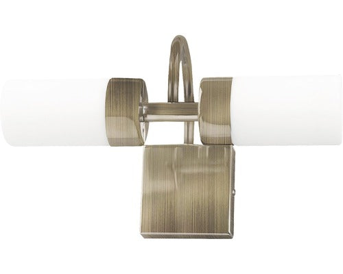 Aplica cu LED integrat Betty 2x4W 785 lumeni, pentru baie IP44, bronz/alb