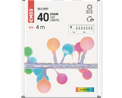 Instalatie de craciun, Emos, LED, 4 m, Multicolor