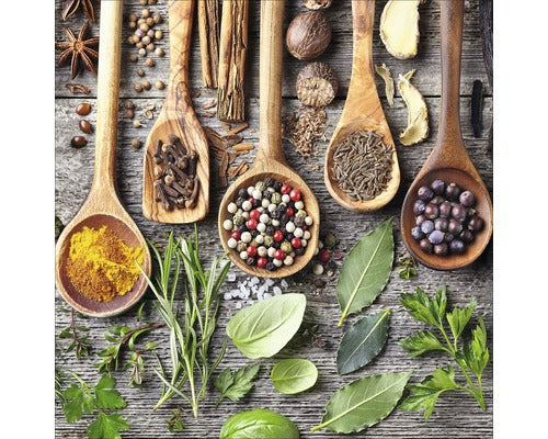Tablou Sticla Herbages On Spoon 20x20 Cm