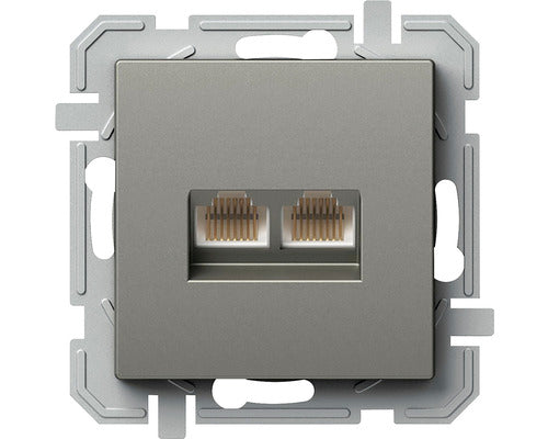 Priza Date Rj45 Dubla Tem Logiq Cat6, Gri Titan