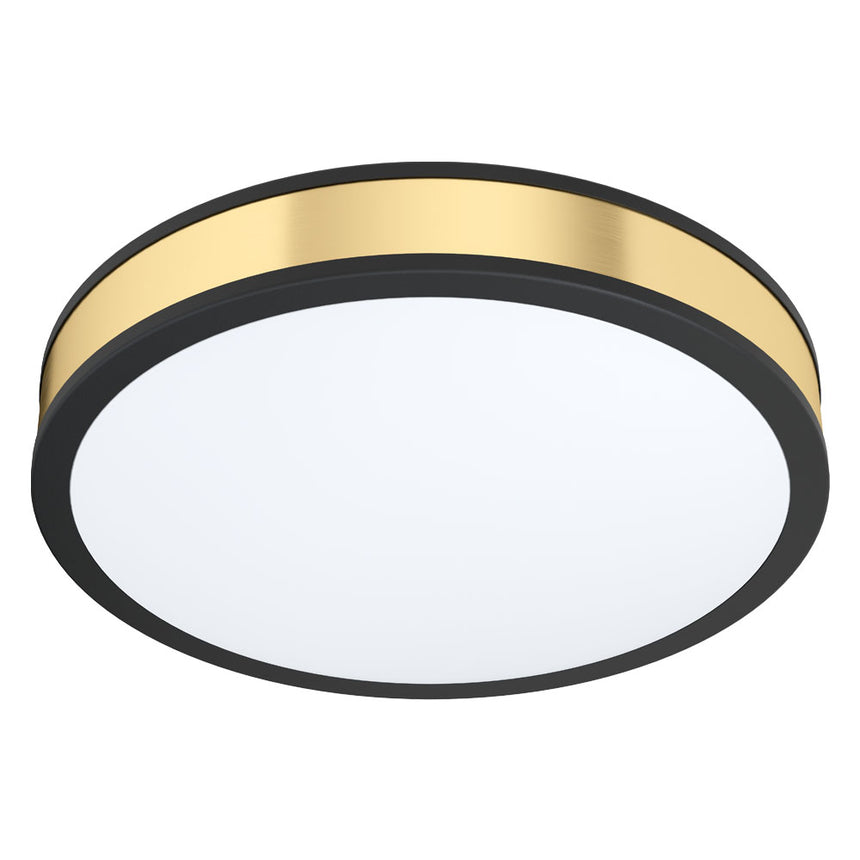 Plafoniera EGLO PESCAITO 99407, LED 24W 2400lm 3000K IP20, Negru, Auriu