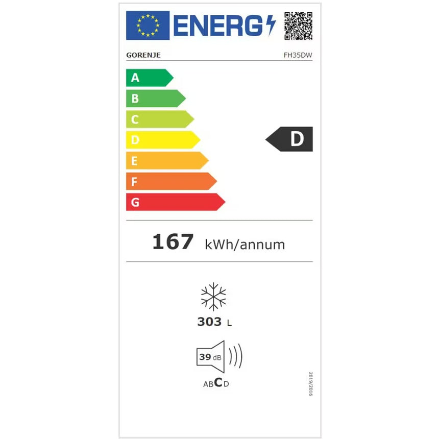 Lada Frigorifica GORENJE FH35DW, 303 l, H 85 cm, Clasa D, Alb