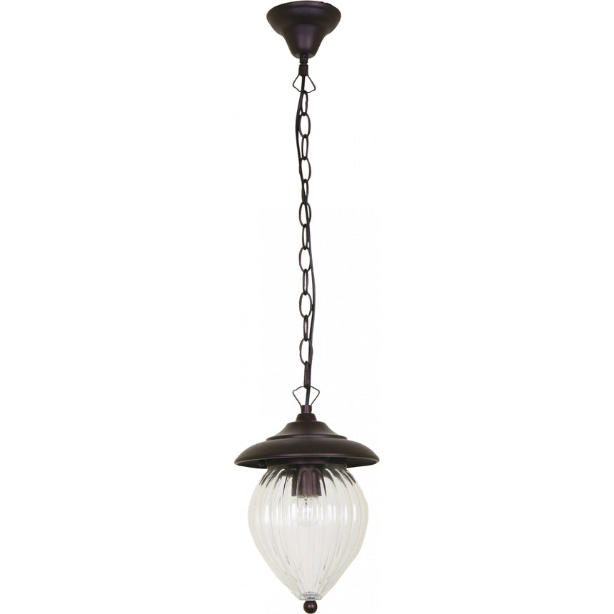 Pendul de exterior Klausen Exeter 7, maro, 1XE27, H:65cm, aluminiu, IP44
