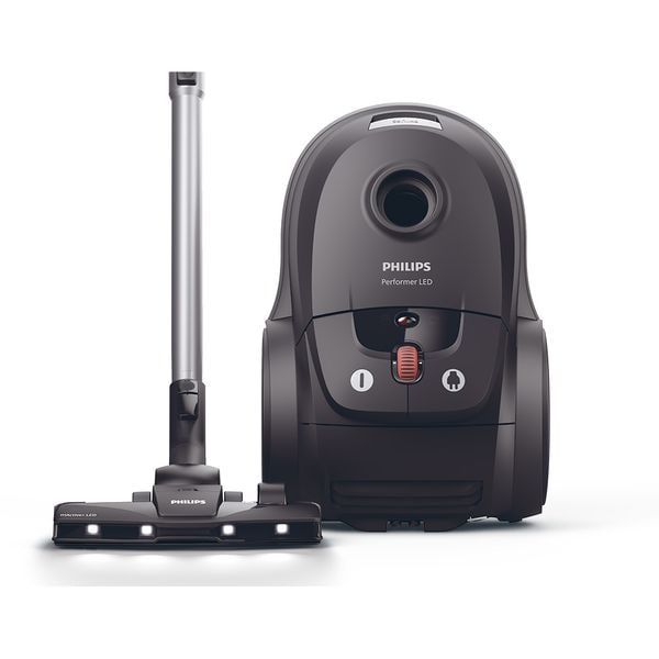 Aspirator cu sac Philips XD8122/10, 900 W, 4 l, Filtru HEPA, Cablu 9 m Negru