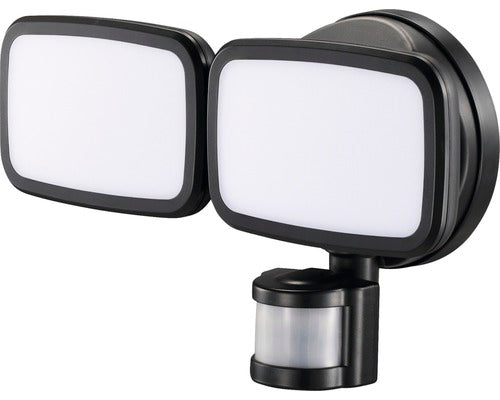 Aplica Cu Led Integrat Siena 2x10w 1900 Lumeni, Senzor De Miscare, Pentru Exterior Ip65, Negru