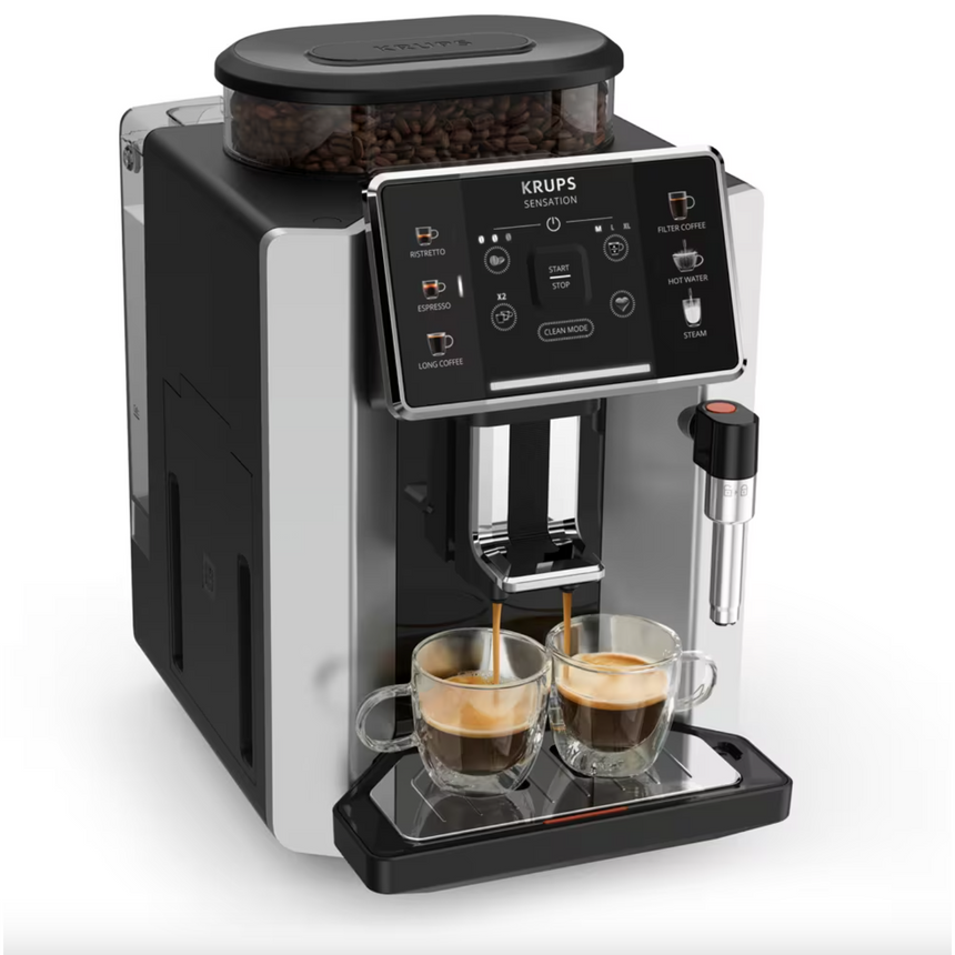 Espressor automat KRUPS Sensation EA910E10, 1.7l, 1450W, 15 bar, argintiu-negru