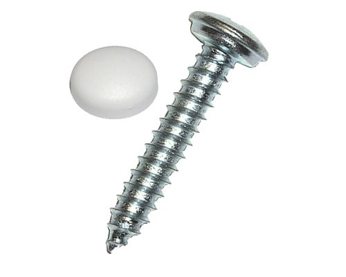 Holsuruburi Cu Capac De Mascare Dresselhaus 4, 8x19 Mm Otel Zincat, 100 Bucati, Pentru Placute De Inmatriculare