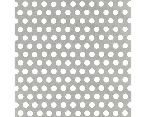 Tabla Perforata Aluminiu Alberts 250x500 Mm, Diametru Perforatii Ø3mm, Perforatii Rotunde, Eloxat