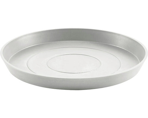 Farfurie Rotunda Ecopots Plastic Ø 44, 5 Cm H 3, 5 Cm Alb-gri