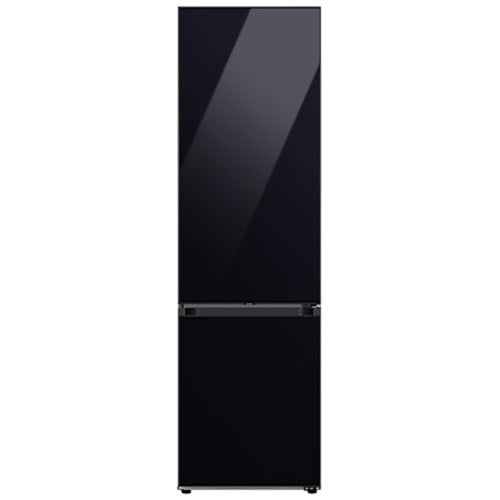 Combina frigorifica Samsung RB38C7B6B22/EF, Bespoke, 390 l, Clasa B, Total No Frost, Twin & Metal Cooling, Compresor Digital Inverter, WiFi, AI Energy, Smart Control, H 203 cm, Sticla neagra