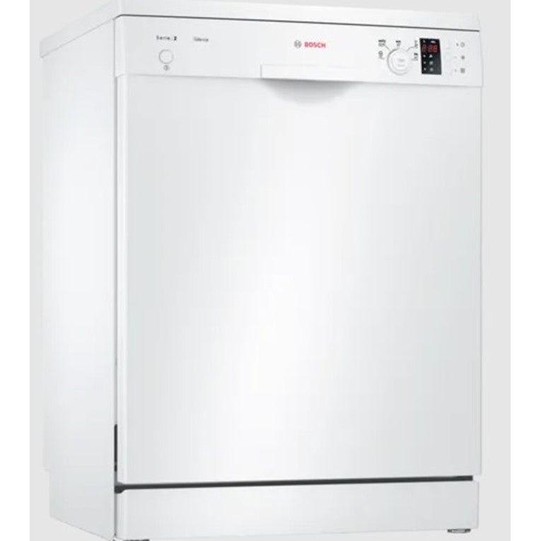 Masina de spalat vase independenta BOSCH, SMS25AW08E, Seria 2, 60 cm, ExtraDry, Glass 40°C, AquaStop, EcoSilence Drive, Programe automate, DosageAssist, Alb