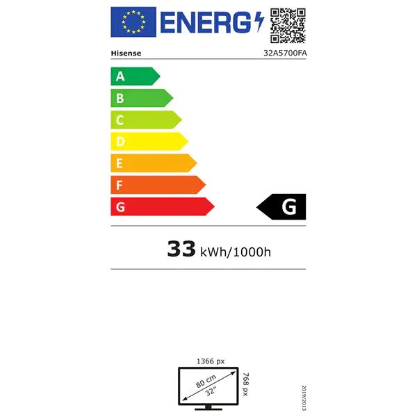 Televizor LED Smart HISENSE 32A5700FA, HD, 81 cm