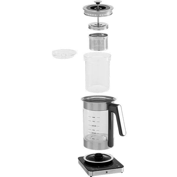Fierbator apa WMF Lono 413160011, 1.6l, 3000W, Argintiu-Negru