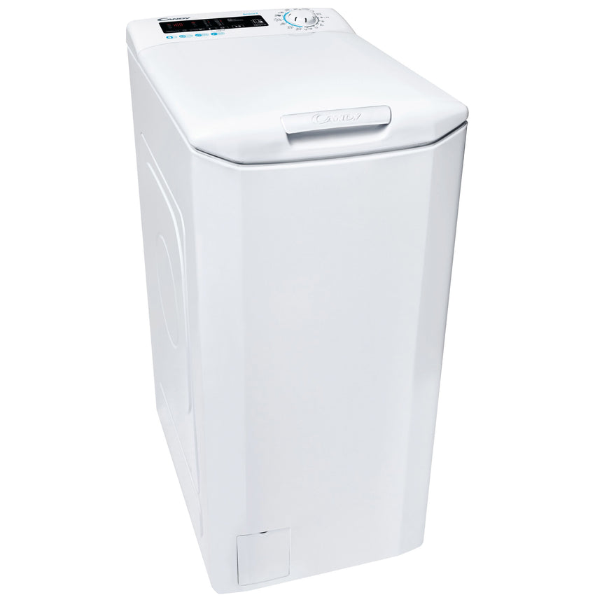 Masina de spalat rufe cu incarcare verticala Candy CSTG 48TE/1-S, 8 kg, 1400 RPM, Clasa F, Mix Power Systems, Easy Iron, Kg Detector, Gentle touch opening, Alb