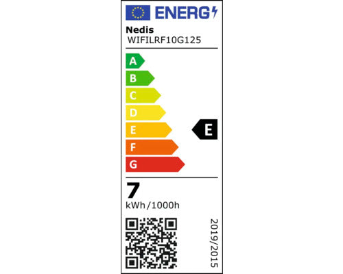 Bec Vintage Led Variabil Nedis E27 7w, Glob Clar, Durata De Viata 10.000 H, Lumina Calda, Conexiune Wifi