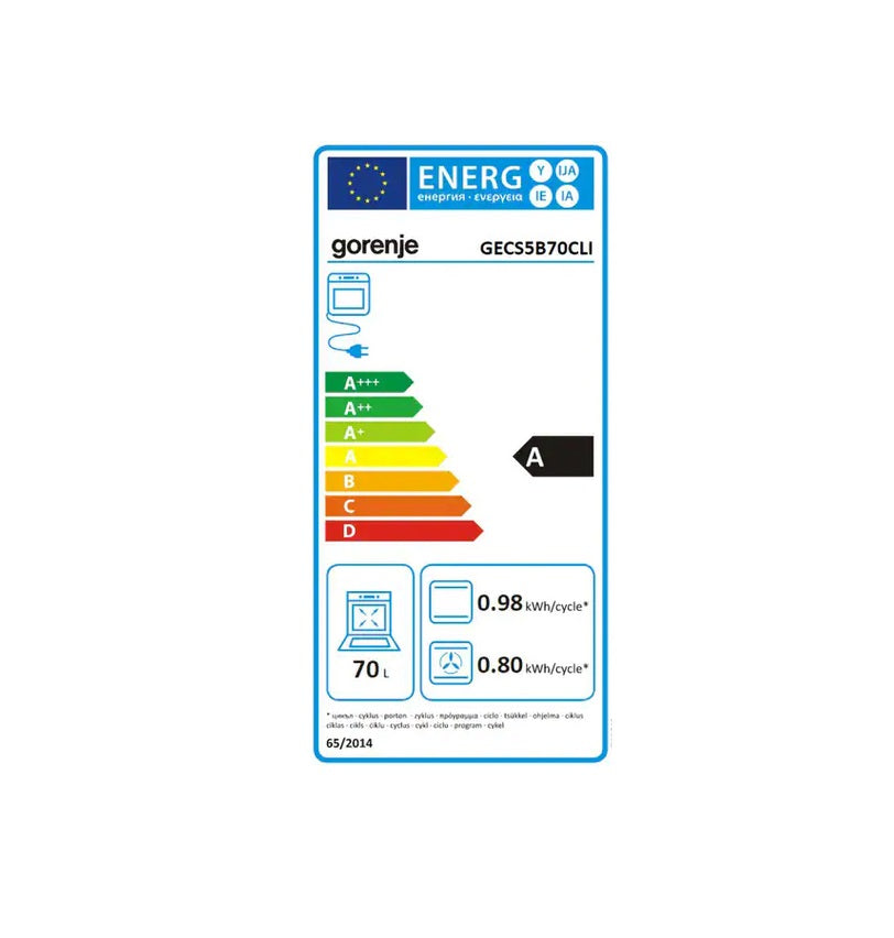 Aragaz cu baza ceramica, Gorenje, 70L, 4 arzatoare pe gaz, clasa energetica D, Bej