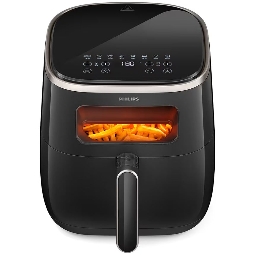 Friteuza cu aer cald Seria 3000 Airfryer XL HD9257/80, 1kg, 5.6l, 1700W, Negru-argintiu