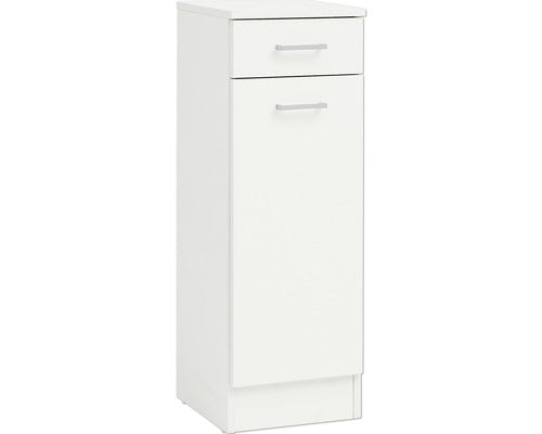 Dulap Baie Asezat Lorenz U300, 1 Usa 1 Sertar, PAL, 92,1x30,3 cm, Alb Perlat