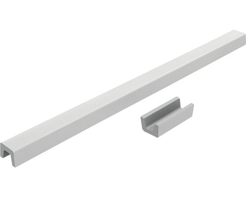 Prag cabina dus drept din marmura compozita 140 cm Alb sanitar