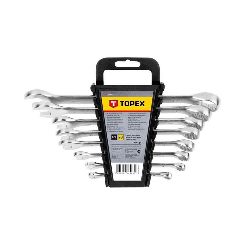 Set 8 chei fixe-inelare 6-19 mm TOPEX 35D756