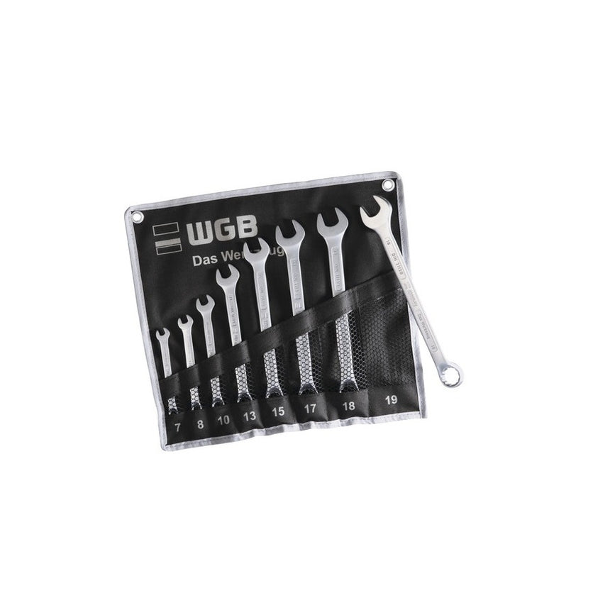 Trusa chei combinate fixa-inelara WGB 7-19 mm, 8 piese