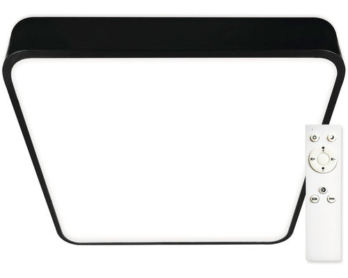 Plafoniera, Lumina Alba 3000-6500k, Include Telecomanda, Negru