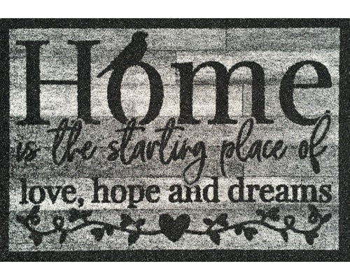 Covoras Intrare Home Love Hope Dreams Gri 50x70 Cm