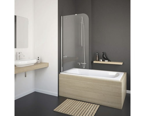 Paravan cada Radaway Torrenta PNJ, 80x150 cm, 1 element, sticla transparenta, profil crom, stanga