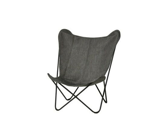 Scaun de gradina eGarden, Mataso, cadru metalic, culoare gri