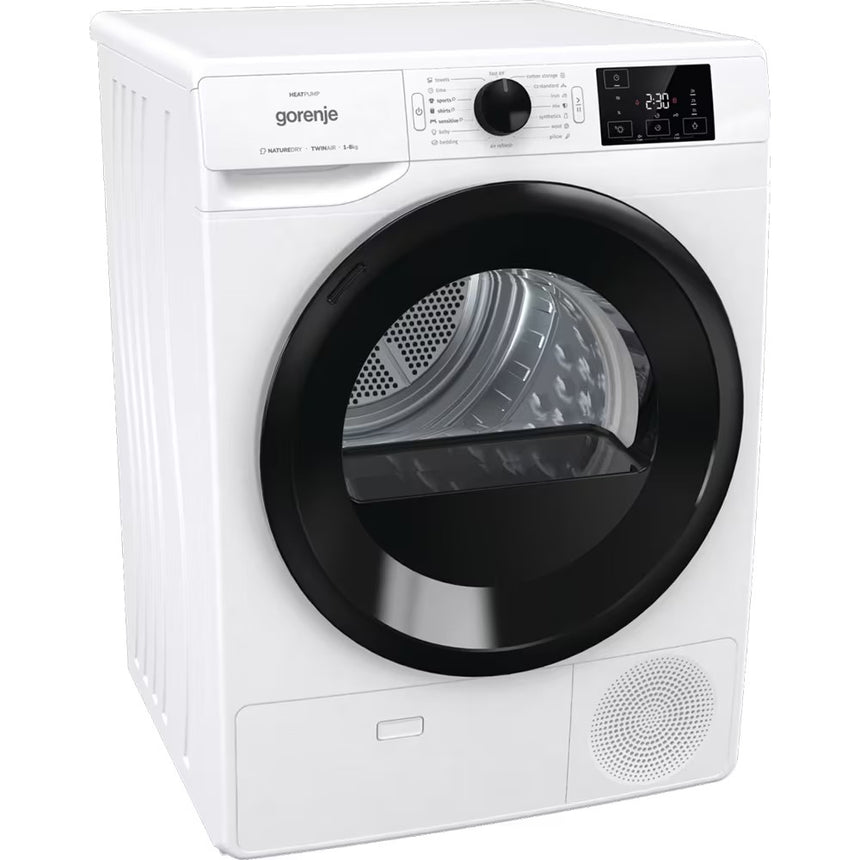 Uscator de Rufe GORENJE D2NE82/GN, Pompa de Caldura, 8 kg, 16 Programe, Clasa A++, Alb
