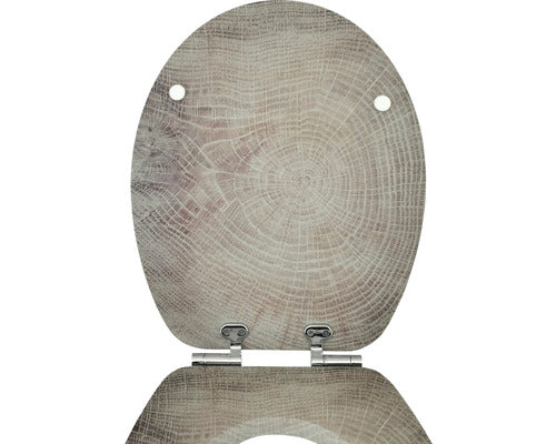 Capac WC form & style Wooden Boards, usor detasabil, inchidere lenta, 47,6x36,5 cm