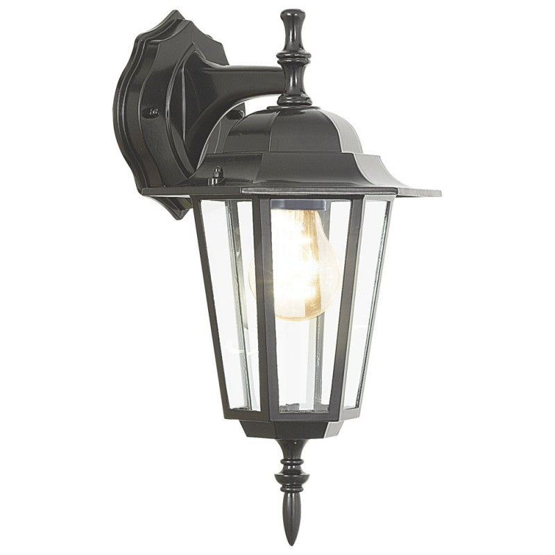 Aplica exterior LATERNA 5, EGLO, E27, 1x60W, aluminiu turnat, negru, sticla, 35 x 21 x16.5 cm, IP44