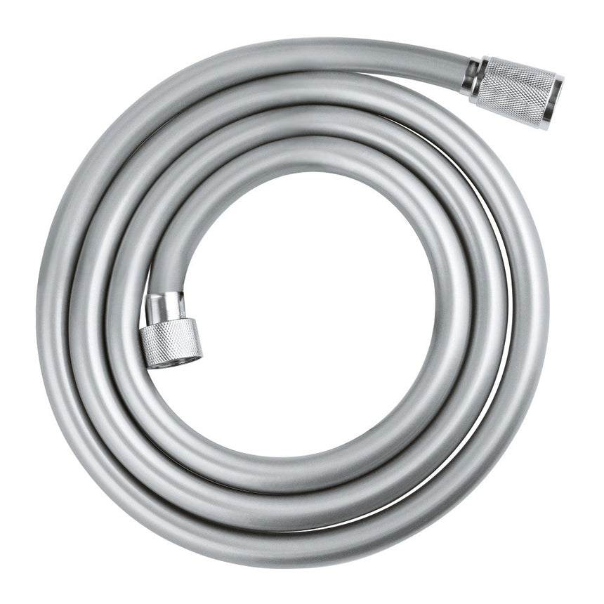 Furtun Grohe VitalioFlex Confort 28743001, universal, 1.5 m, 5 bari, Twistfreem, anti-indoire, anti-zgarieturi, prindere cromata, argintiu