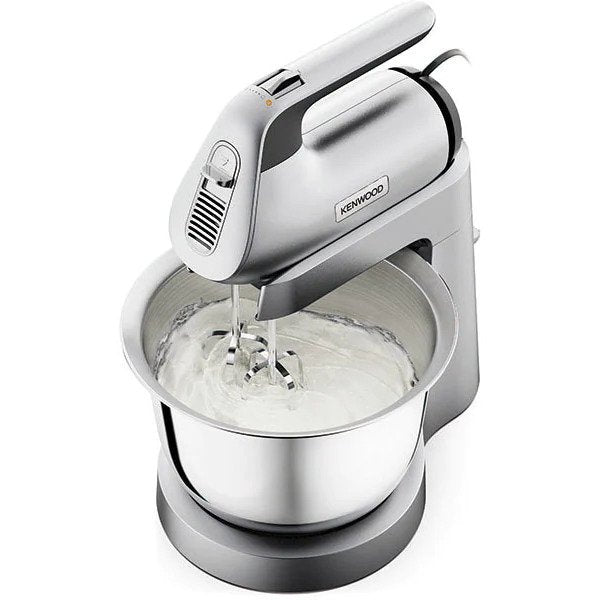 Mixer cu bol KENWOOD HMP54.000SI CHEFETTE, 650 W, bol inox 3.5 l, 5 accesorii, viteza variabila + Puls, argintiu