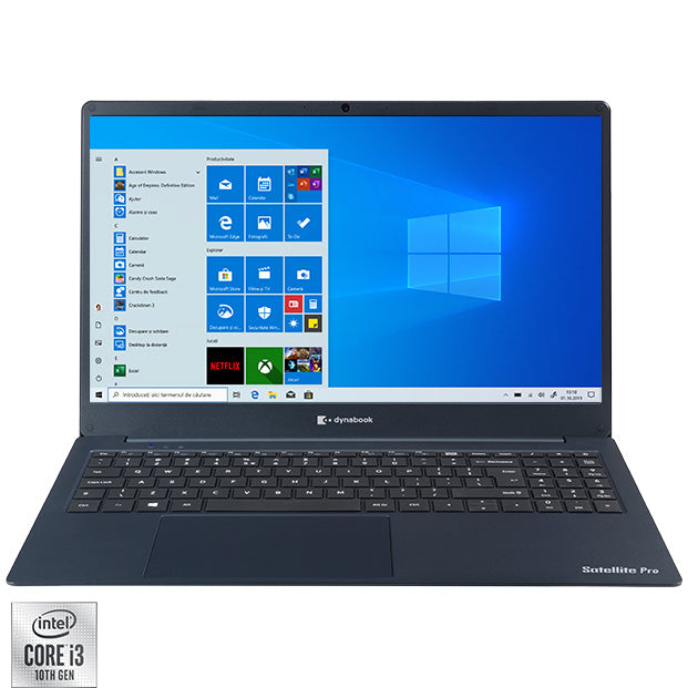 Laptop Toshiba Satellite Pro C50-H-10W cu procesor Intel® Core™ i3-1005G1, 15.6", Full HD, 8GB, 256GB SSD, Intel UHD Graphics, Windows 10 Pro, Dark Blue
