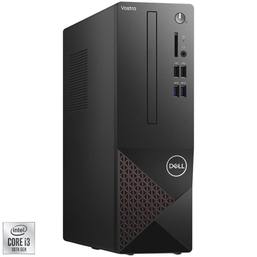 Sistem Desktop Dell Vostro 3681 SFF cu procesor Intel® Core™ i3-10100 pana la 4.30 GHz, Comet Lake, 8GB DDR4, 1TB HDD + 256GB SSD, Intel® UHD Graphics 630, Windows 10 Pro