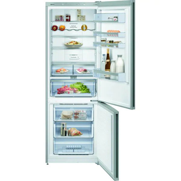 Combina frigorifica Neff KG7493ID0 , 438 l, Clasa D, NoFrost, FreshSafe, VarioZone, Easy Access, H 203 cm, Inox Antiamprenta