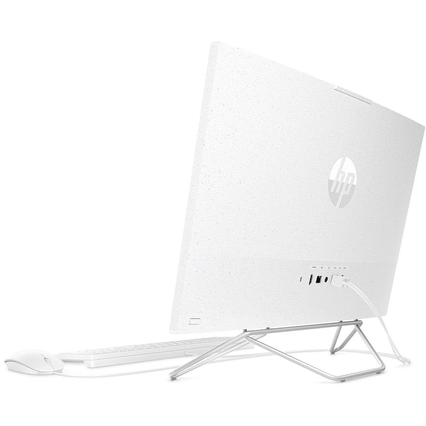 Sistem PC All in One HP 24-cb1026nq, Intel Core i7-1255U pana la 4.7GHz, 23.8" Full HD Touch, 16GB, SSD 256GB, Intel Iris Xe Graphics, Free DOS, Alb