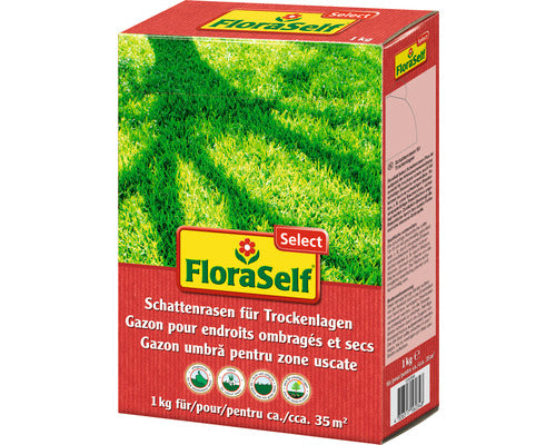 Seminte de gazon umbra pentru zone aride FloraSelf Select 1 kg / 35 m²