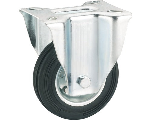 Roata Metalica & Cauciuc Plin Tarrox Ø100mm, Placa Fixare 105x85 Mm, Cu Rulment