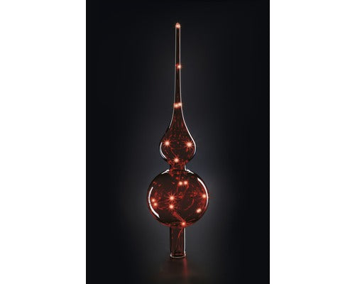 Varf Brad Cu 15 Led-uri Krinner Lumix Tree Topper Rosu Alb Cald Include Timer Si Baterii