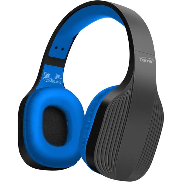 Casti PROMATE Terra, Bluetooth, On-ear, Microfon, Negru-Albastru