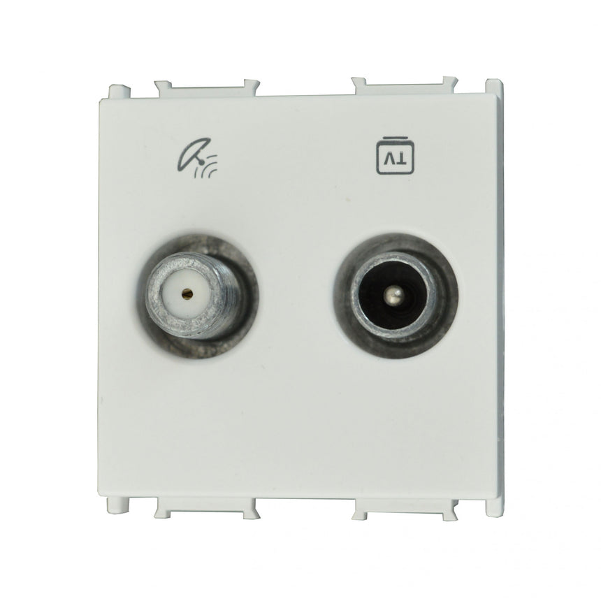 Priza Tv Satelit Finala Modular Alb 1M Panasonic